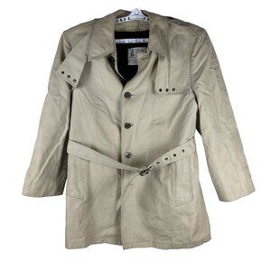 Vintage London Fog Maincoats Beige Trench Coat With Belt & Button Front 44R